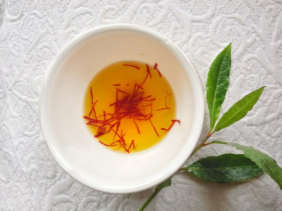 Saffron infused white wine vinegar