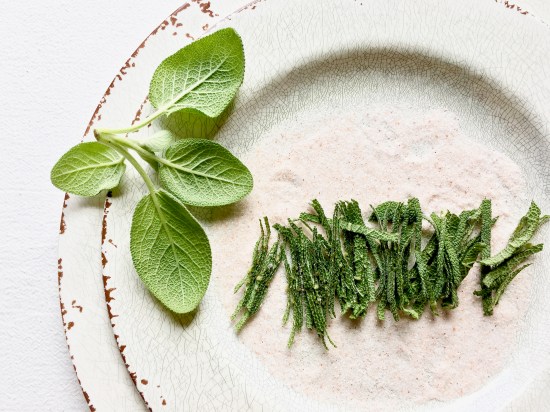 Sage leaves close-up-I